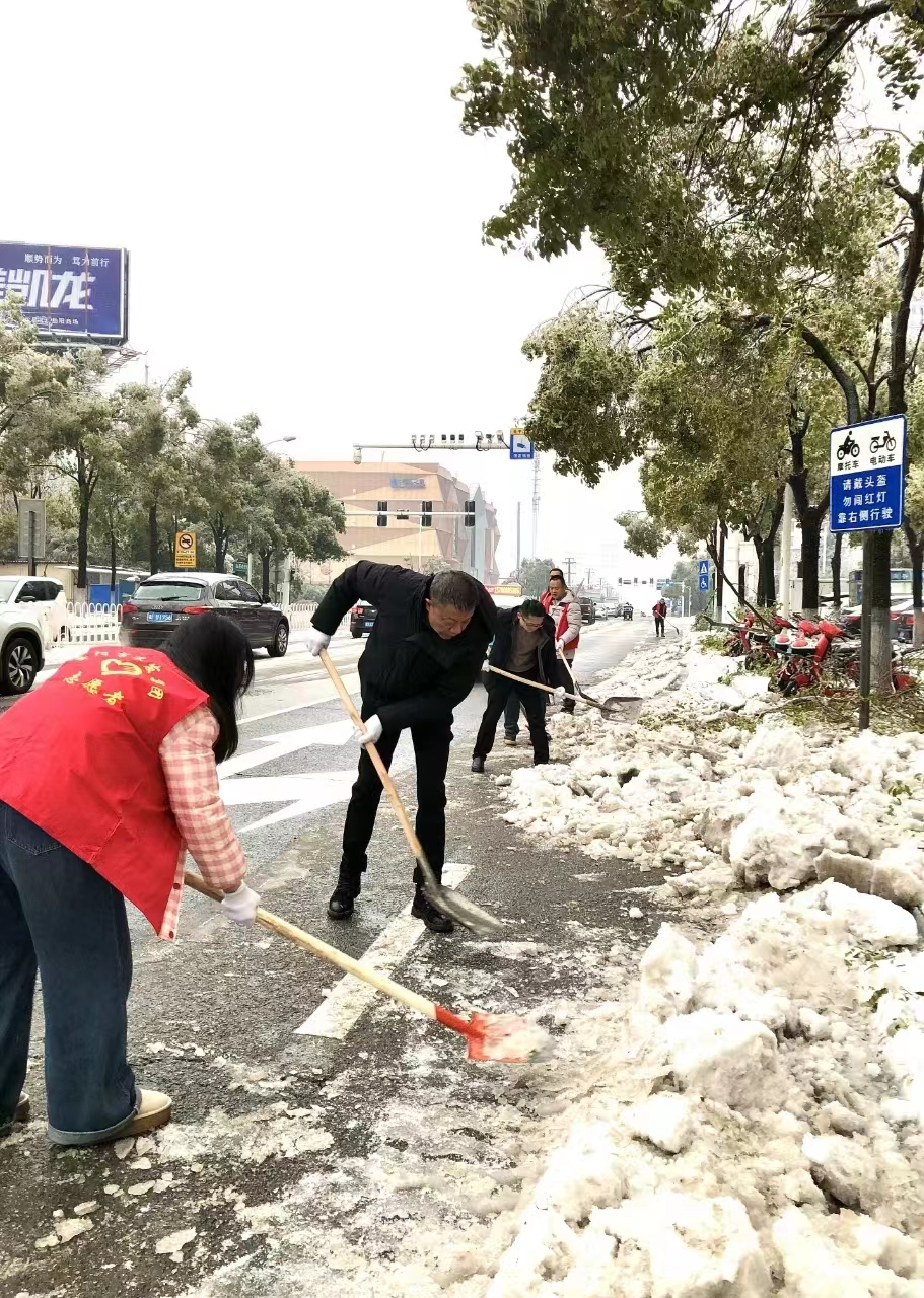 以雪为令，暖心护行  岳农集团组织展开除冰铲雪行动